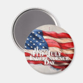 4. Juli - Unabhängigkeitstag Magnet (Vorderseite/Rückseite)