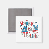 4. Juli Unabhängigkeitstag Magnet (Vorderseite/Rückseite)