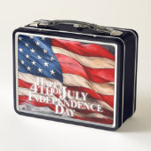 4. Juli - Unabhängigkeitstag Metall Brotdose (Rückseite)