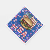 4. Juli Unabhängigkeitstag mit dem amerikanischen  Serviette (Ecke)