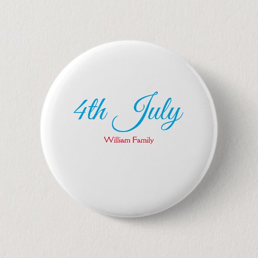 4. Juli Unabhängigkeitstag Namenstext hinzufügen Button (Vorderseite)
