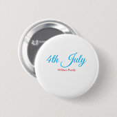 4. Juli Unabhängigkeitstag Namenstext hinzufügen Button (Vorne & Hinten)