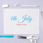 4. Juli Unabhängigkeitstag Namenstext hinzufügen Seidenpapier (Handwerk)