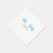 4. Juli Unabhängigkeitstag Namenstext hinzufügen Serviette (Ecke)