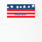 4. Juli Unabhängigkeitstag: Namenstext US-Flagge h Banner (InSitu)