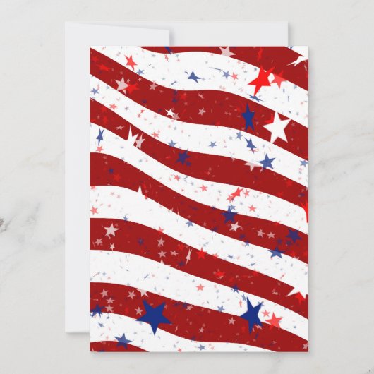 4. Juli, Unabhängigkeitstag Party GRILLEN Einladun Einladung (Vorderseite)