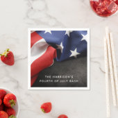 4. Juli Unabhängigkeitstag Patriotische Flagge Serviette (Beispiel)