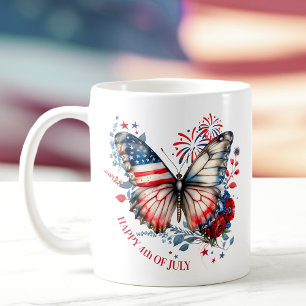 4. Juli Unabhängigkeitstag Patriotischer Name Kaffeetasse