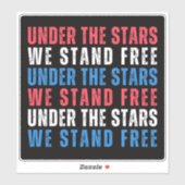 4. Juli Unabhängigkeitstag Patriotischer Sticker (Blatt)