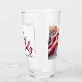 4. Juli Unabhängigkeitstag Patriotisches Design Glas (Links)