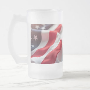 4. Juli Unabhängigkeitstag Patriotisches Design Mattglas Bierglas