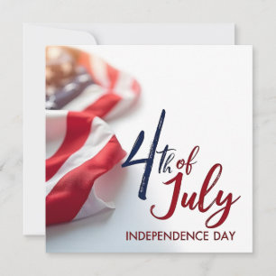 4. Juli Unabhängigkeitstag Patriotisches Design Mitteilungskarte