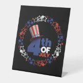 4. Juli Unabhängigkeitstag Pedestal-Zeichen Sockelschild (Vorderseite)