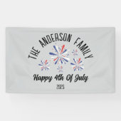 4. Juli Unabhängigkeitstag Personalisierter Name Banner (Horizontal)