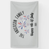 4. Juli Unabhängigkeitstag Personalisierter Name Banner (Vertikal)