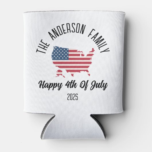 4. Juli Unabhängigkeitstag Personalisierter Name Dosenkühler (Vorderseite)