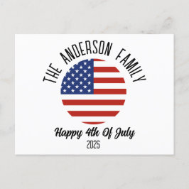 4. Juli Unabhängigkeitstag Personalisierter Name Feiertagspostkarte