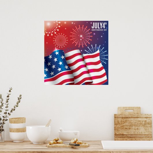 4. Juli Unabhängigkeitstag Poster (Küche)