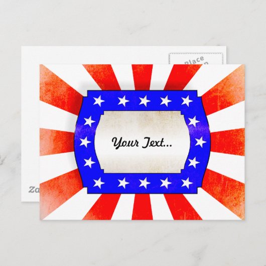 4. Juli Unabhängigkeitstag Postkarte (Vorne/Hinten)