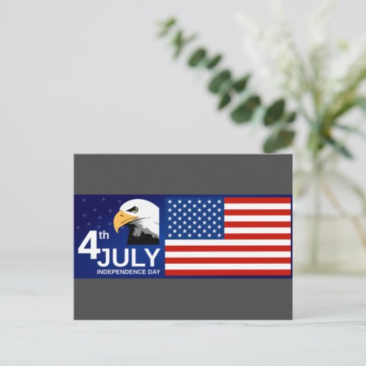 4. Juli/Unabhängigkeitstag Postkarte (Stehend Vorderseite)