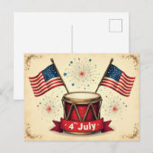4. Juli, Unabhängigkeitstag, Postkarte (Vorne/Hinten)