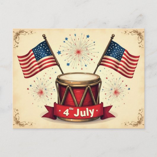 4. Juli, Unabhängigkeitstag, Postkarte (Vorderseite)