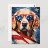 4. Juli Unabhängigkeitstag Postkarte (Vorne/Hinten)