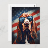 4. Juli Unabhängigkeitstag Postkarte (Vorne/Hinten)