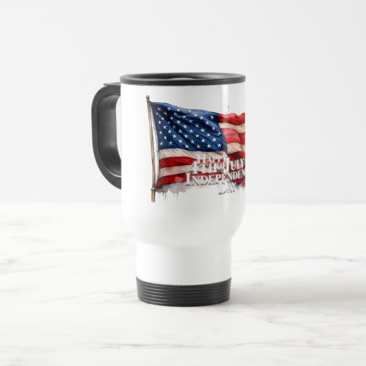 4. Juli - Unabhängigkeitstag Reisebecher (Vorderseite Links)