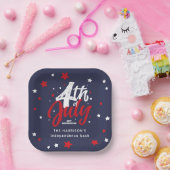 4. Juli Unabhängigkeitstag Rot Blau Pappteller (Party)