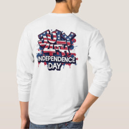 4. Juli Unabhängigkeitstag Splash Long Sleeve T-Shirt