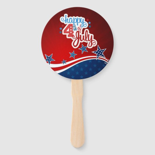 4. Juli Unabhängigkeitstag - Sterne & Streifen Fächer (Vorderseite)