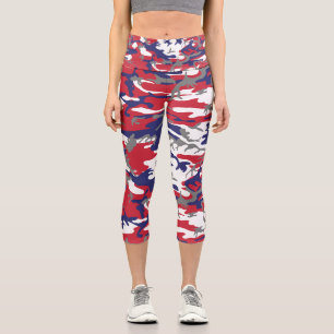 4. Juli, Unabhängigkeitstag, Tarn-Grau Capri Leggings