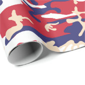 4. Juli, Unabhängigkeitstag, Tarnfarbe Beige Geschenkpapier (Rolleneckpunkt)
