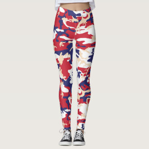 4. Juli, Unabhängigkeitstag, Tarnfarbe Beige Leggings