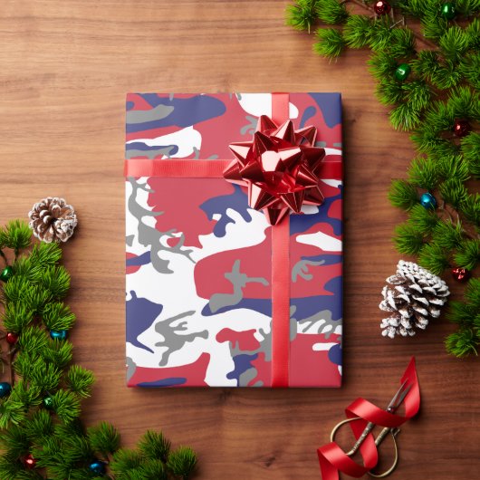 4. Juli, Unabhängigkeitstag, Tarnfarbe Grau Geschenkpapier (Feiertagsgeschenk)