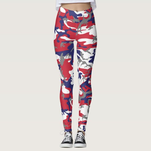 4. Juli, Unabhängigkeitstag, Tarnfarbe Grau Leggings (Vorderseite)