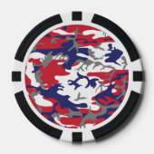 4. Juli, Unabhängigkeitstag, Tarnfarbe Grau Pokerchips (Vorderseite)