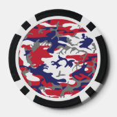 4. Juli, Unabhängigkeitstag, Tarnfarbe Grau Pokerchips (Rückseite)