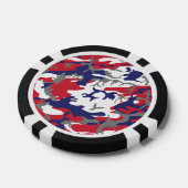 4. Juli, Unabhängigkeitstag, Tarnfarbe Grau Pokerchips (Einzeln)