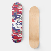 4. Juli, Unabhängigkeitstag, Tarnfarbe Grau Skateboard (Vorderseite)