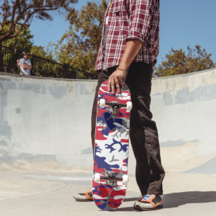 4. Juli, Unabhängigkeitstag, Tarnfarbe Grau Skateboard