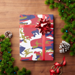 4. Juli, Unabhängigkeitstag, Tarnung Gold Geschenkpapier