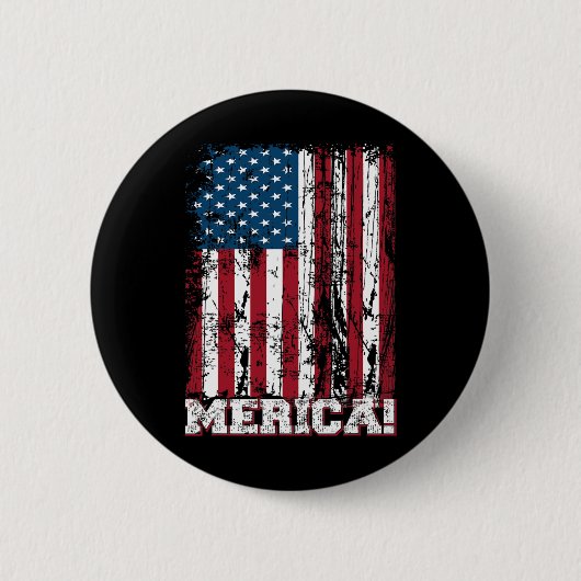 4. Juli Unabhängigkeitstag US-amerikanische Flagge Button (Vorderseite)