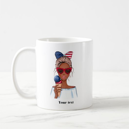 4. Juli Unabhängigkeitstag USA Geburtstag Kaffeetasse (Links)