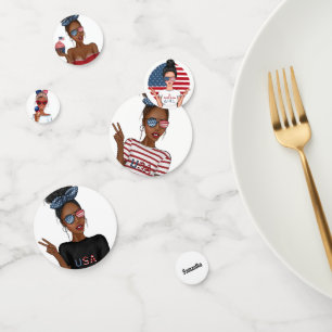 4. Juli Unabhängigkeitstag USA Geburtstag Konfetti