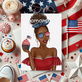 4. Juli Unabhängigkeitstag USA Geburtstagsparty Folieneinladung