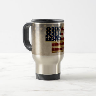 4. Juli Unabhängigkeitstag Vintage-Flaggen-Design Reisebecher