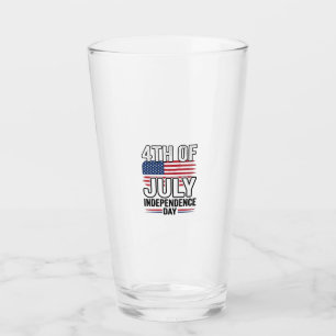 4. Juli Unabhängigkeitstag Vintage-Shirt-Design_ Glas