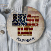 4. Juli Unabhängigkeitstag Vintages Flaggendesign Button (Beispiel)
